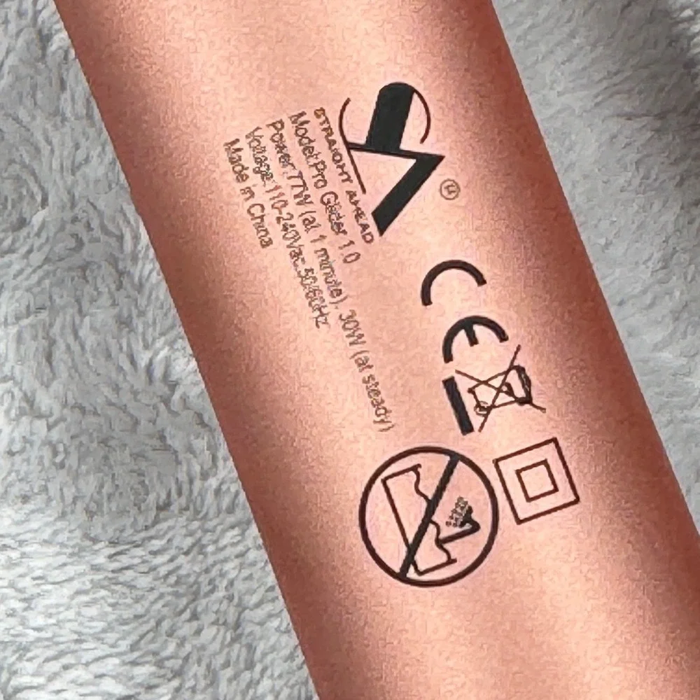 STRAIGHT AHEAD Pro Glider 1.0 Thermal Hair Straightening Comb Rose Gold Tested